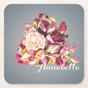 Bouquet Rechteckiger Pappuntersetzer