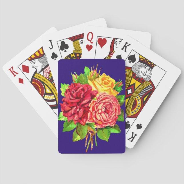Bouquet Rose Playing Cards Spielkarten (Rückseite)