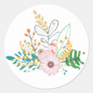 Bouquet-Sticker Runder Aufkleber