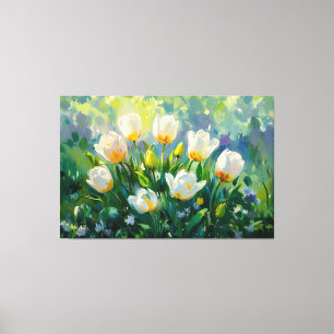 *~* Bouquet Tulips TV2 Stretched Canvas Print Leinwanddruck
