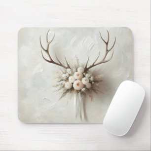 Bouquet und Deer Antlers Mousepad