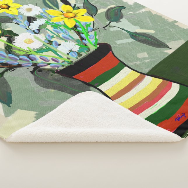 Bouquet und Vase Sherpadecke (3/4)