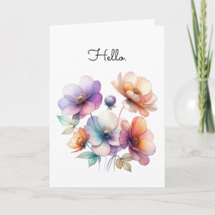 Bouquet von Aquarellfarben Blume individuell anpas Karte