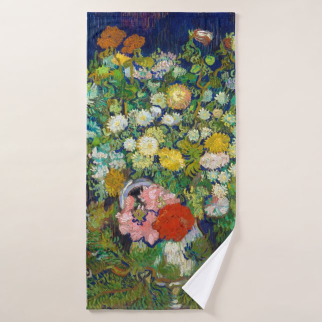 Bouquet von Blume in einer Vase, Van Gogh Badehandtuch (Badehandtuch)