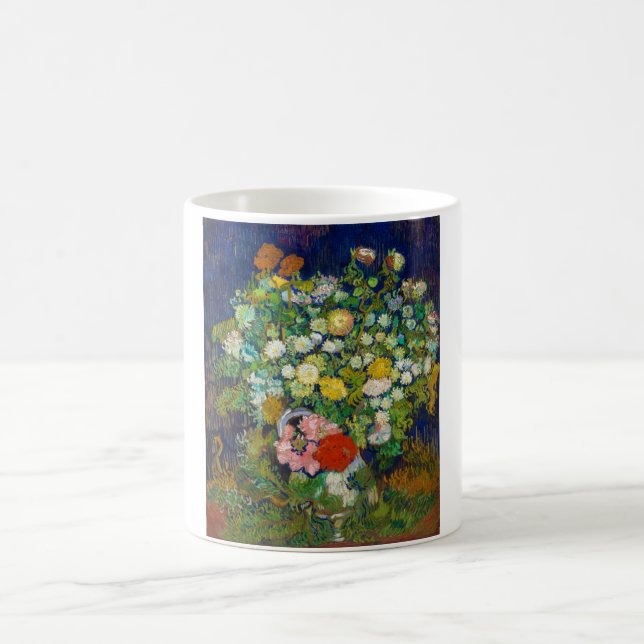 Bouquet von Blume in einer Vase, Van Gogh Kaffeetasse (Mittel)