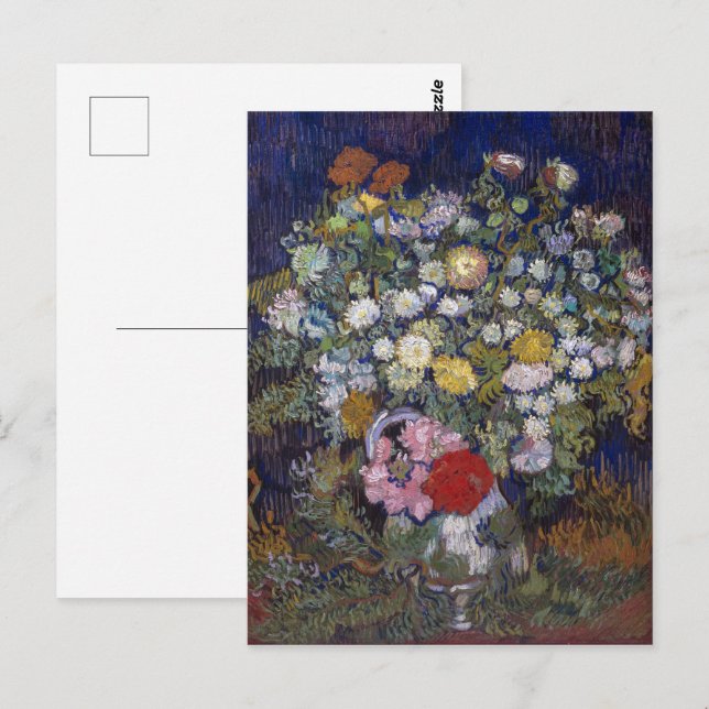 Bouquet von Blume in einer Vase | Van Gogh | Postkarte (Vorne/Hinten)