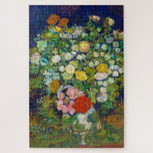 Bouquet von Blume in einer Vase, Van Gogh Puzzle (Vertikal)