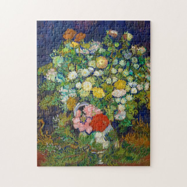 Bouquet von Blume in einer Vase, Van Gogh Puzzle (Vertikal)