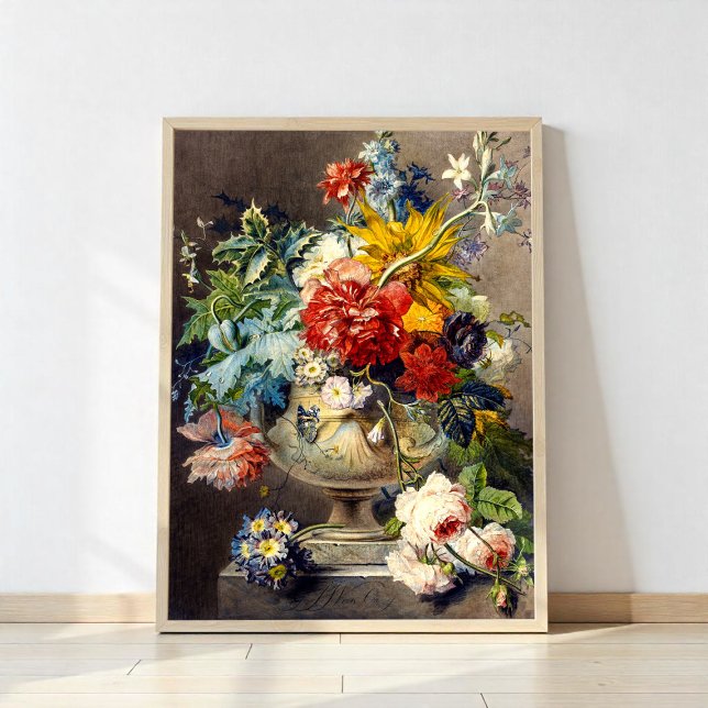 Bouquet von Blume in einer Vase von Johannes van O Poster (Von Creator hochgeladen)