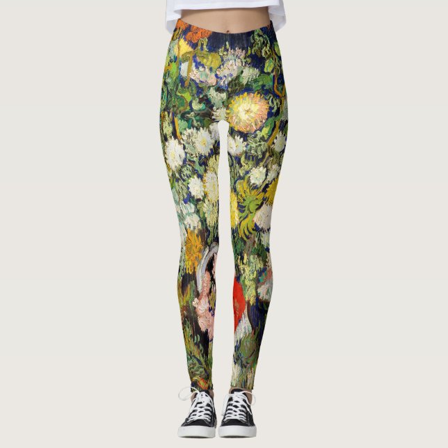 Bouquet von Blume in einer Vase von Vincent Van Go Leggings (Vorderseite)