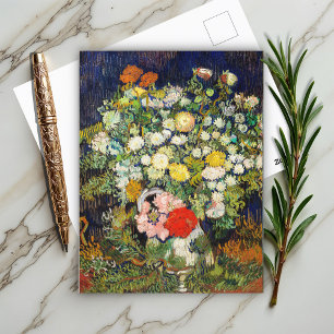 Bouquet von Blume in einer Vase von Vincent Van Go Postkarte