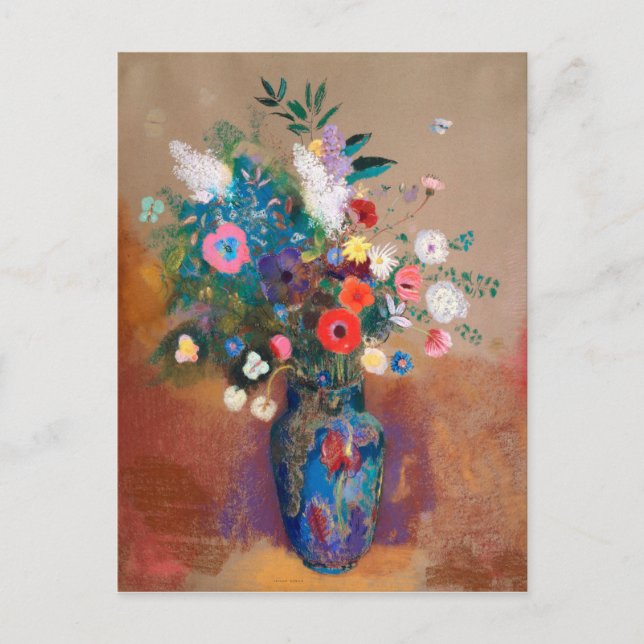Bouquet von Blume - Odilon Redon Postkarte (Vorderseite)