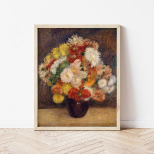 Bouquet von Chrysanthemen Renoir Poster