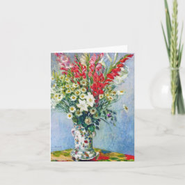 Bouquet von Gadiolas Lilies und Dasies Claude Mone Karte