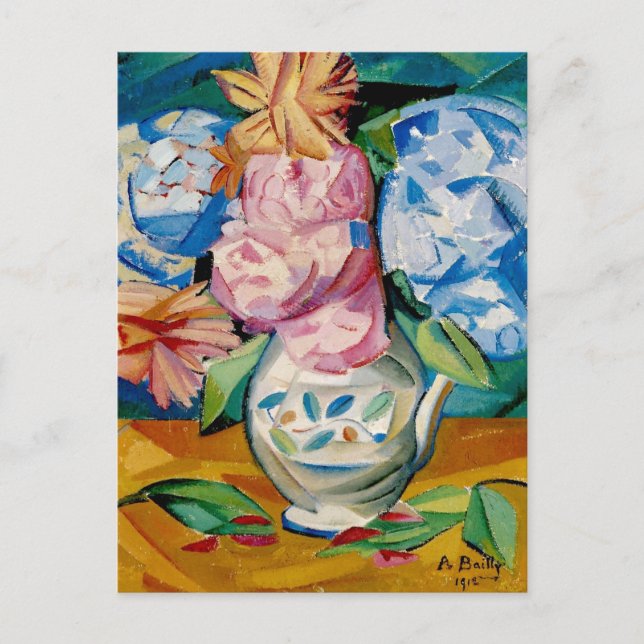 Bouquet von Hydrageas von Alice Bailly Postkarte (Vorderseite)