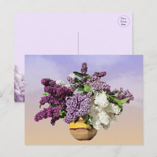 Bouquet von Lilacs Postcard Feiertagspostkarte