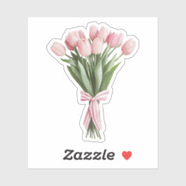 Bouquet von rosa Tulips Aufkleber