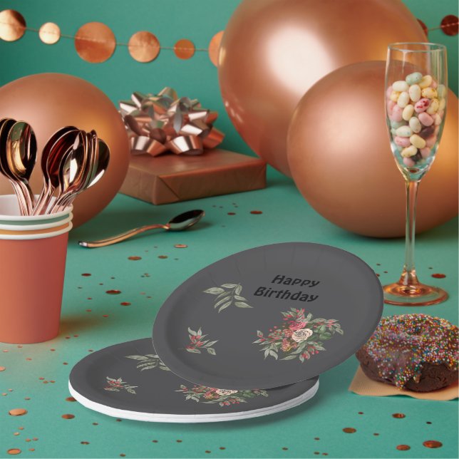 Bouquet von Rose All-over-Print-Schürze Pappteller (Multi)