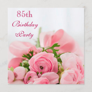Bouquet von Rosen 85. Geburtstag Einladung