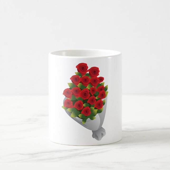 Bouquet von Rote Rosen Kaffeetasse (Von Creator hochgeladen)