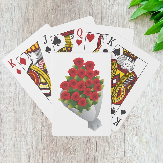 Bouquet von Rote Rosen Spielkarten (Von Creator hochgeladen)
