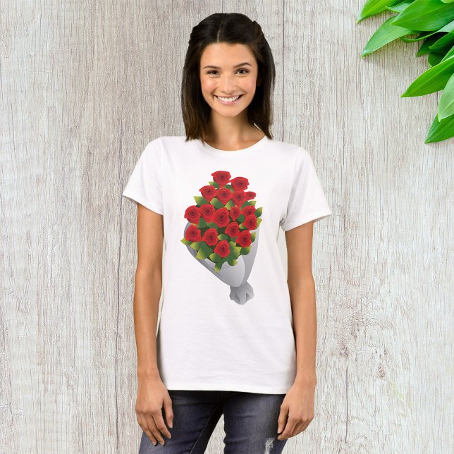Bouquet von Rote Rosen T-Shirt (Von Creator hochgeladen)
