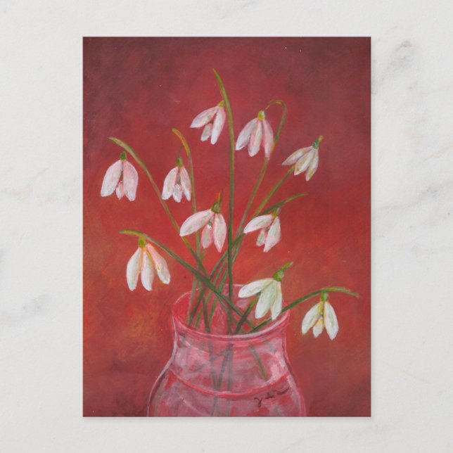 Bouquet von Snowdrops Postkarte (Vorderseite)