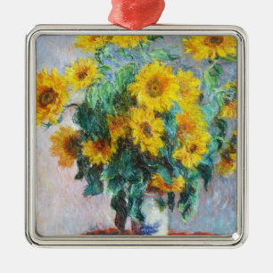 Bouquet von Sonnenblumen, 1880 Claude Monet Ornament Aus Metall