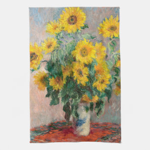 Bouquet von Sonnenblumen von Monet Impressionist A Geschirrtuch