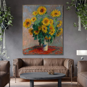 Bouquet von Sunflowers Monet Leinwanddruck