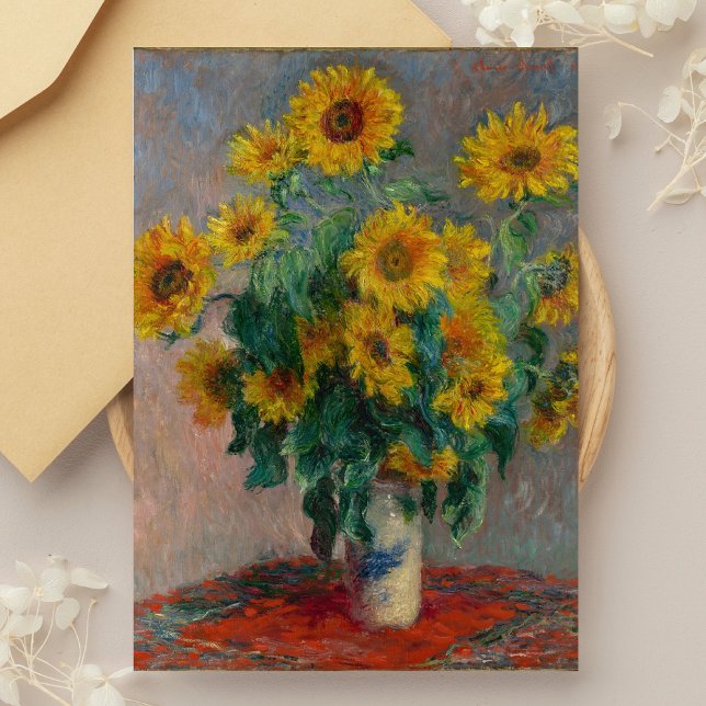 Bouquet von Sunflowers Monet Postkarte (Von Creator hochgeladen)