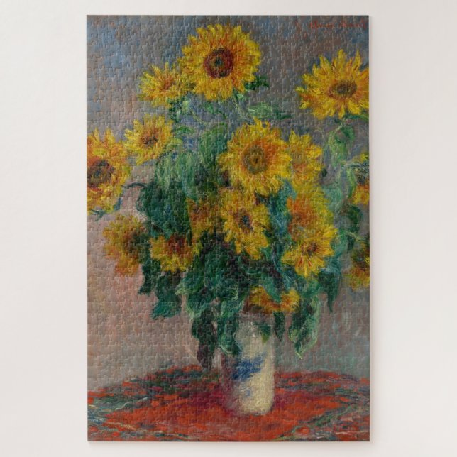 Bouquet von Sunflowers Monet Puzzle (Vertikal)