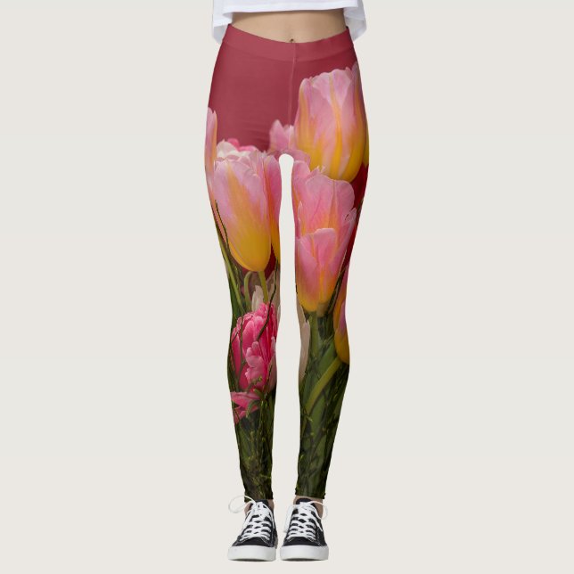 Bouquet von Tulips Leggings (Vorderseite)