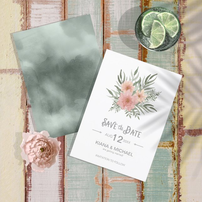Bouquet Wedding Blush ID654 Save The Date (Von Creator hochgeladen)