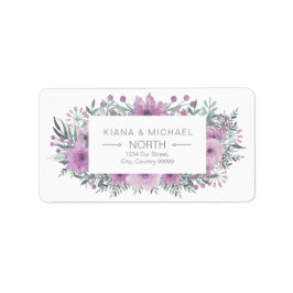 Bouquet Wedding Lilac ID654 Adressaufkleber