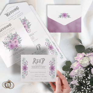 Bouquet Wedding Lilac ID654 All In One Einladung