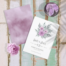 Bouquet Wedding Lilac ID654 Save The Date
