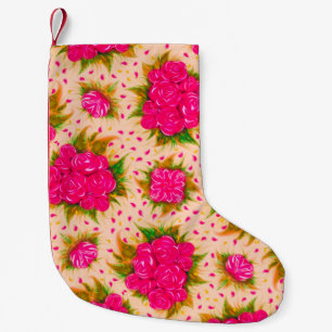 Bouquets mit lila Rose auf hellrosa Untergründen Kleiner Weihnachtsstrumpf