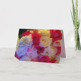 Bouquets mit Rose Karte