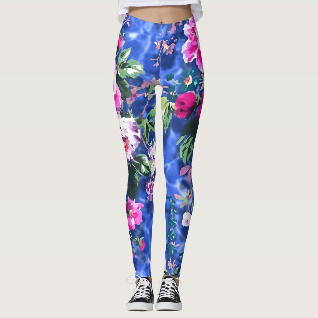 Bouquets mit Rose Leggings (Vorderseite)