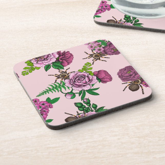 Bouquets und Tarantula Getränkeuntersetzer (Linke Seite)