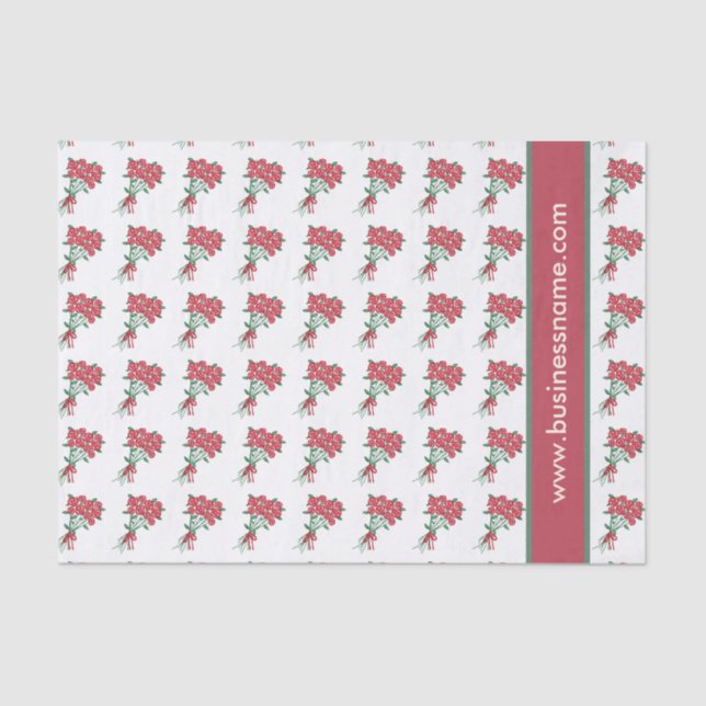 Bouquets von benutzerdefinierten Rote Rosen Seidenpapier (Vorderseite)