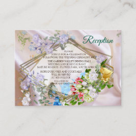 Bouquets von mehrfarbigen Rose auf Seidentexturen Begleitkarte