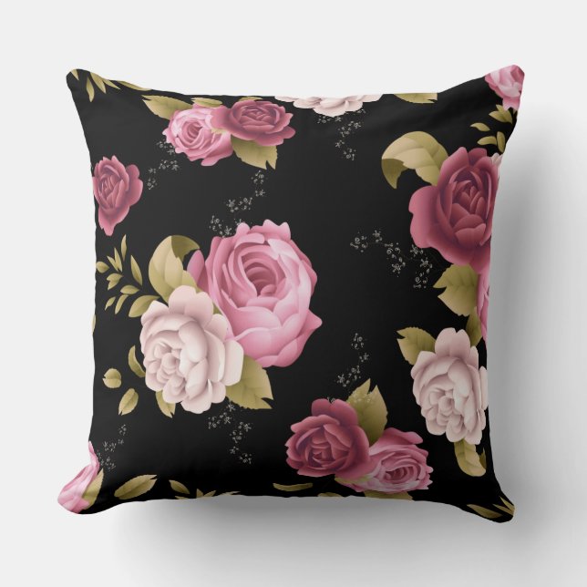 Bouquets von Rose 3 Kissen (Vorderseite)