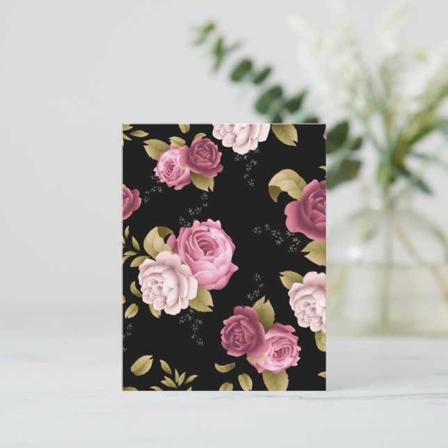 Bouquets von Rose 3 Postkarte (Stehend Vorderseite)