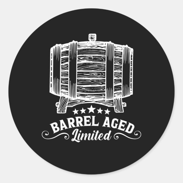Bourbon Barrel Aged Whiskey Drink Alkohol Runder Aufkleber (Vorderseite)