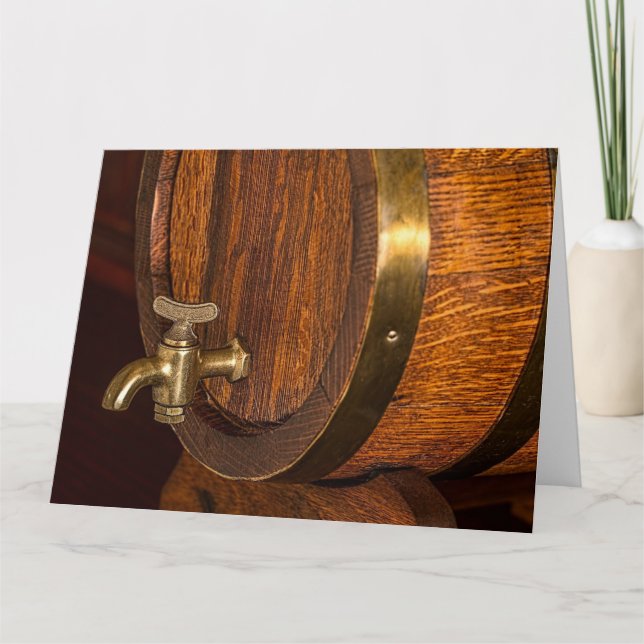 BOURBON BARREL BIRTHDAY BIG CARD KARTE (Vorderseite)