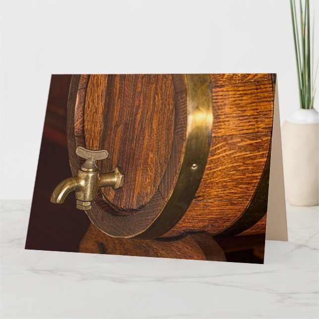 BOURBON BARREL BIRTHDAY GREETING CARD KARTE (Vorderseite)