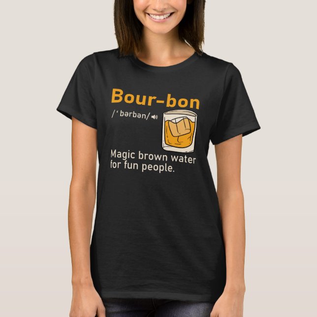 Bourbon Definition Magic Brown Water  Whisky  Men T-Shirt (Vorderseite)