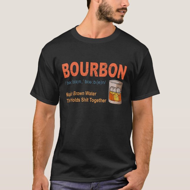 Bourbon Definition Vintage Bourbon Whiskey Drinkin T-Shirt (Vorderseite)